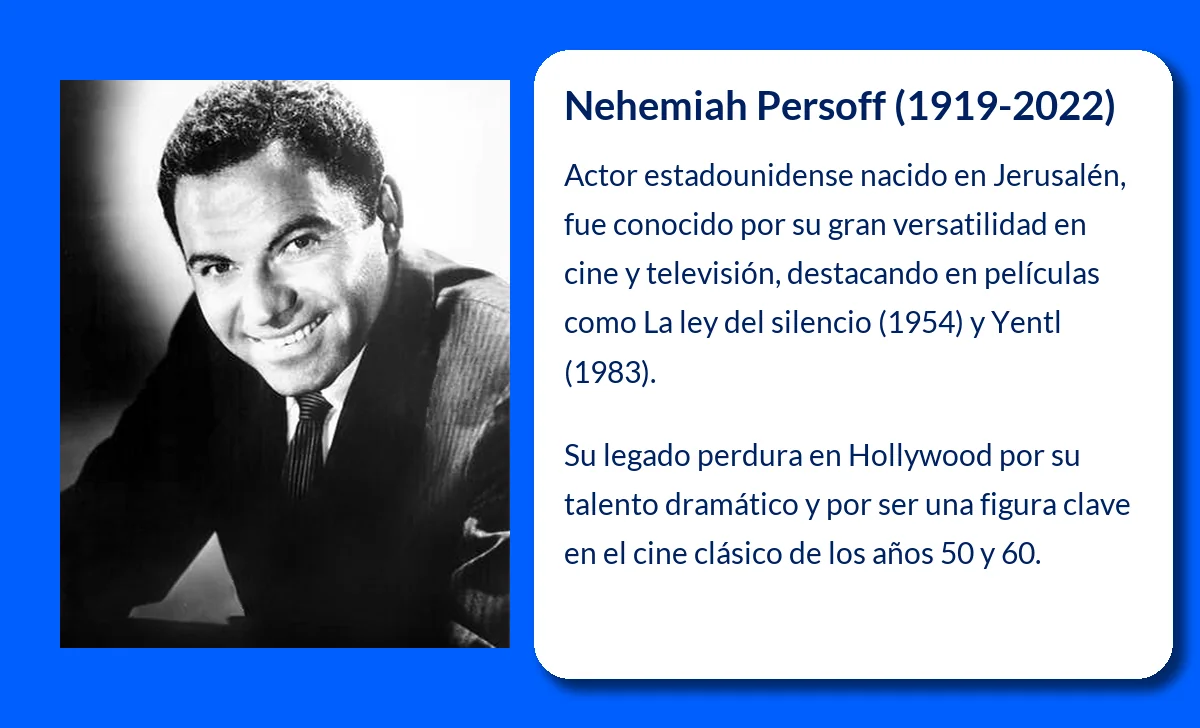 Nehemiah Persoff (1919-2022): El actor estadounidense que conquistó Hollywood con su talento y versatilidad