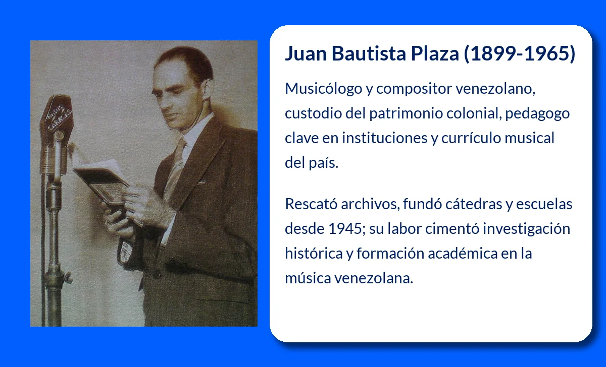 Juan Bautista Plaza (1899-1965). El legado de un musicólogo venezolano