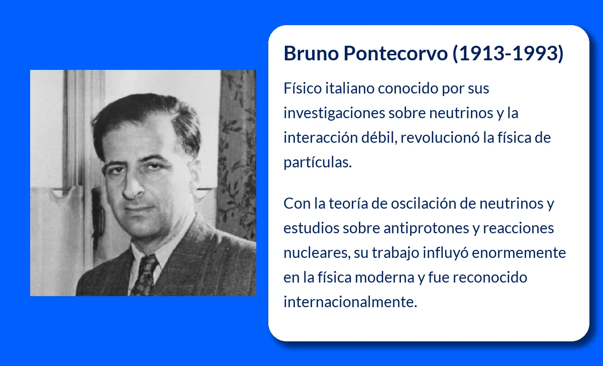 Bruno Pontecorvo. El pionero italiano en la física de los neutrinos