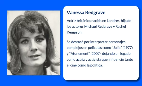 Vanessa Redgrave (1937-VVVV): La icónica actriz británica que cautivó al mundo del cine y el teatro