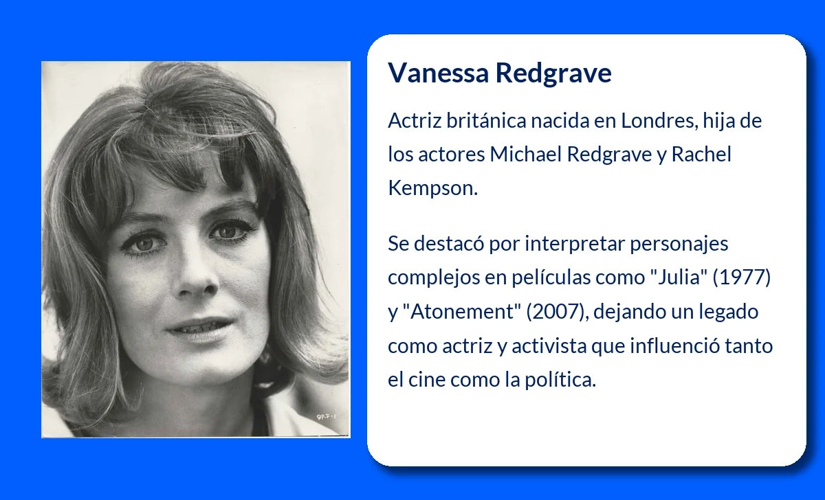 Vanessa Redgrave (1937-VVVV): La icónica actriz británica que cautivó al mundo del cine y el teatro