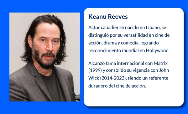 Keanu Reeves (1964-VVVV): El actor que trascendió las fronteras del cine de acción