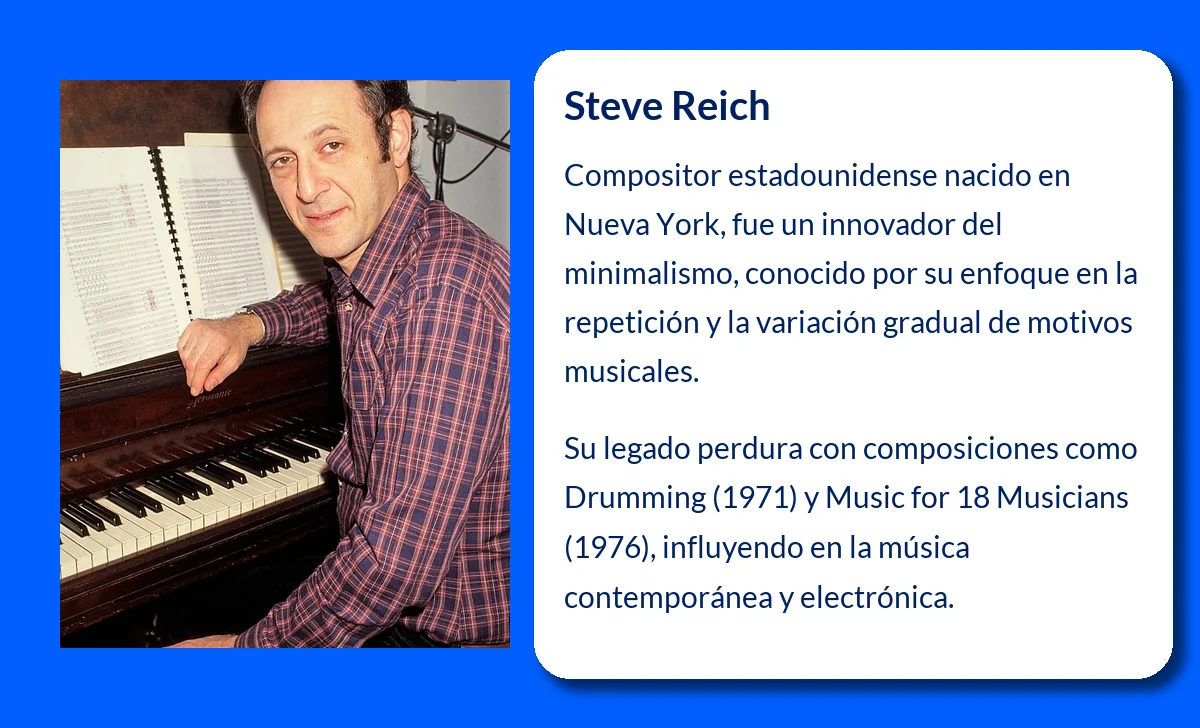 Steve Reich (1936-VVVV): El revolucionario del minimalismo musical