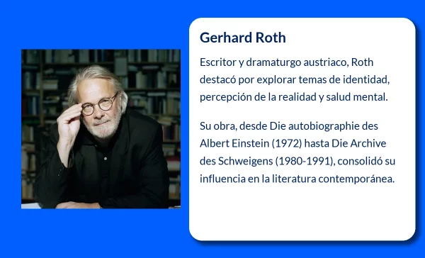Gerhard Roth (1942-VVVV): El escritor austríaco que exploró la identidad y la percepción de la realidad