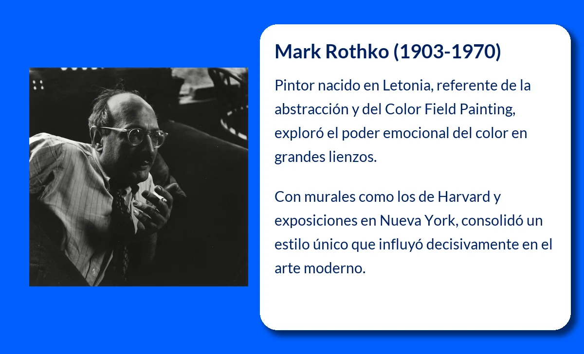 Mark Rothko (1903-1970): El Pintor de la Abstracción y la Expansión del Color