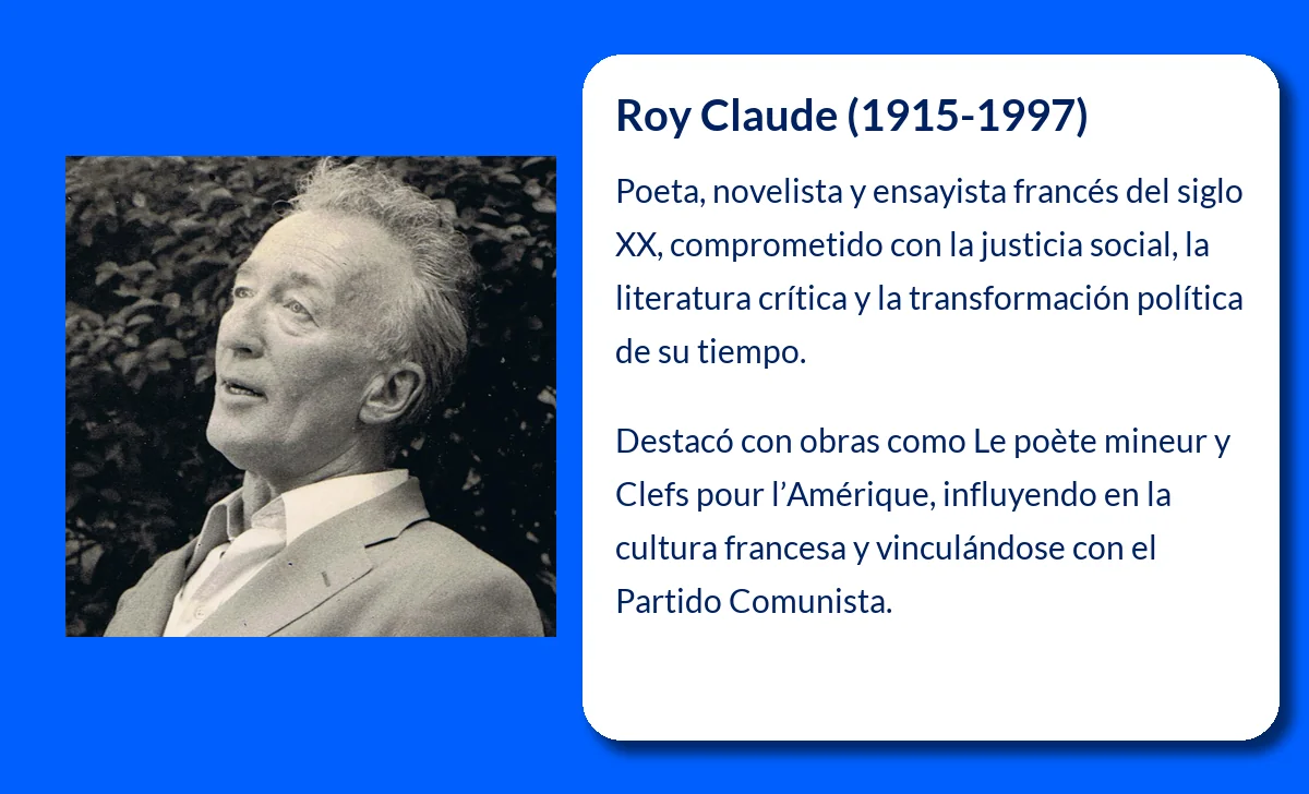 Roy Claude (1915-1997). El intelectual y poeta que luchó por un mundo mejor