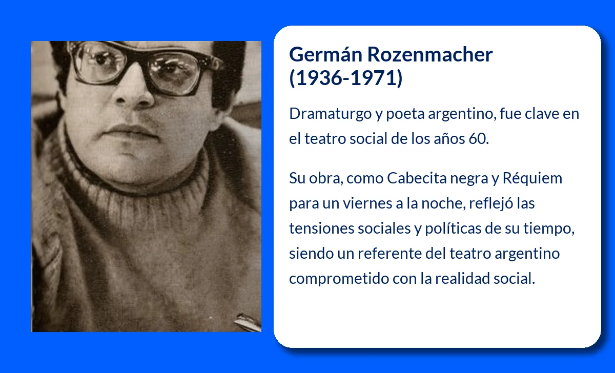 Germán Rozenmacher (1936-1971). El dramaturgo argentino que marcó una época con su obra comprometida