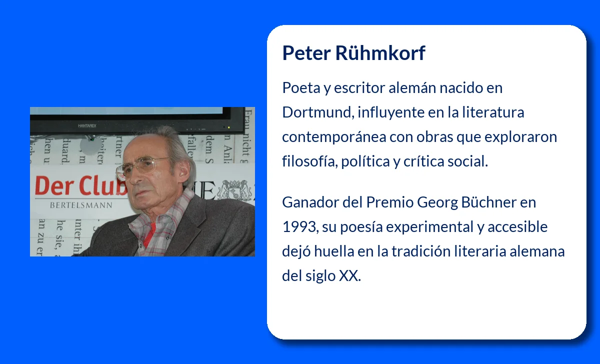 Peter Rühmkorf (1929-VVVV): El poeta y escritor alemán que transformó la lírica contemporánea