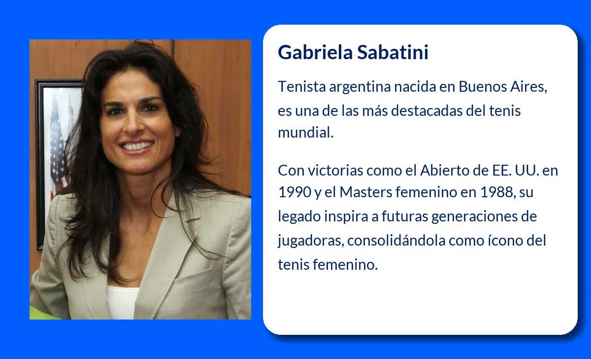 Gabriela Sabatini (1970-VVVV): La leyenda argentina que conquistó el tenis mundial