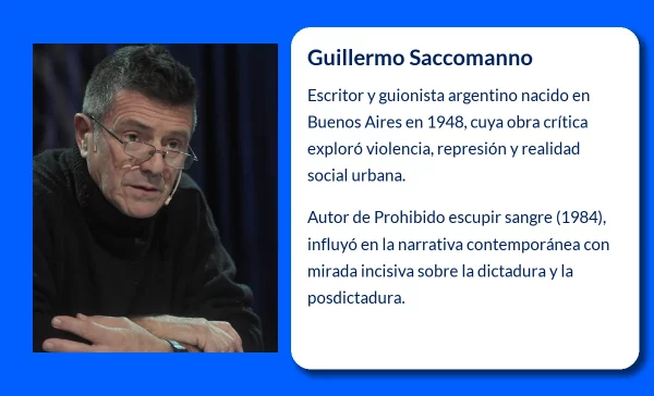 Guillermo Saccomanno (1948-VVVV). El narrador argentino que retrató la realidad social y política de su país
