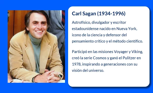 Carl Sagan (1934-1996). El visionario que llevó la ciencia a millones de hogares