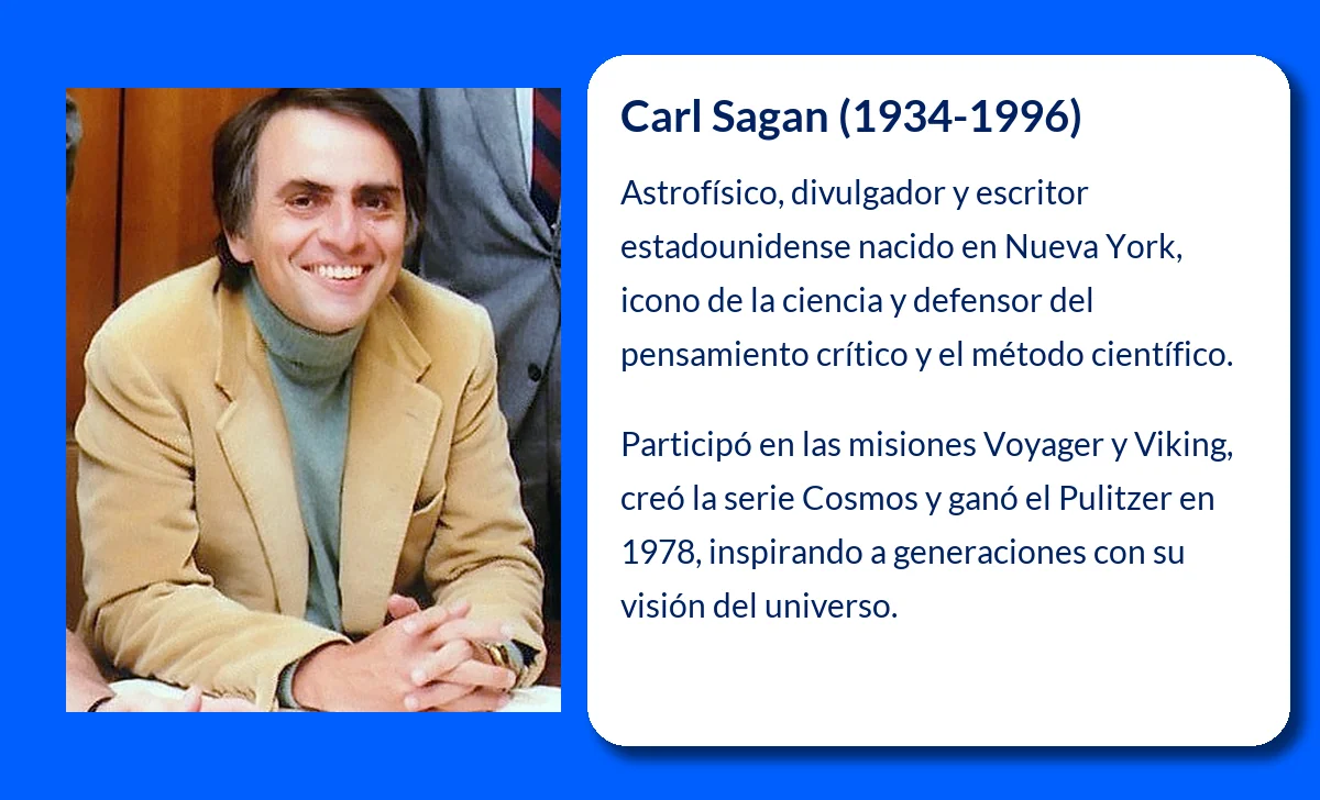 Carl Sagan (1934-1996). El visionario que llevó la ciencia a millones de hogares