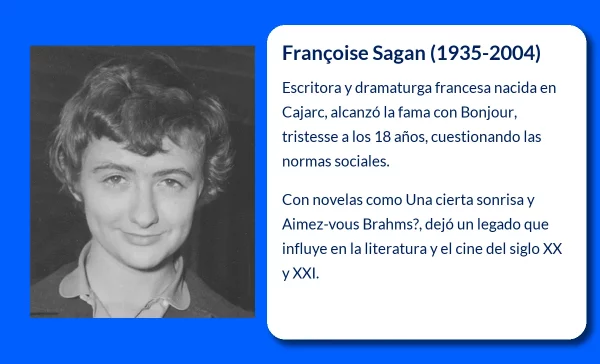 Françoise Sagan (1935-2004). La precoz narradora francesa que conquistó al mundo con Bonjour