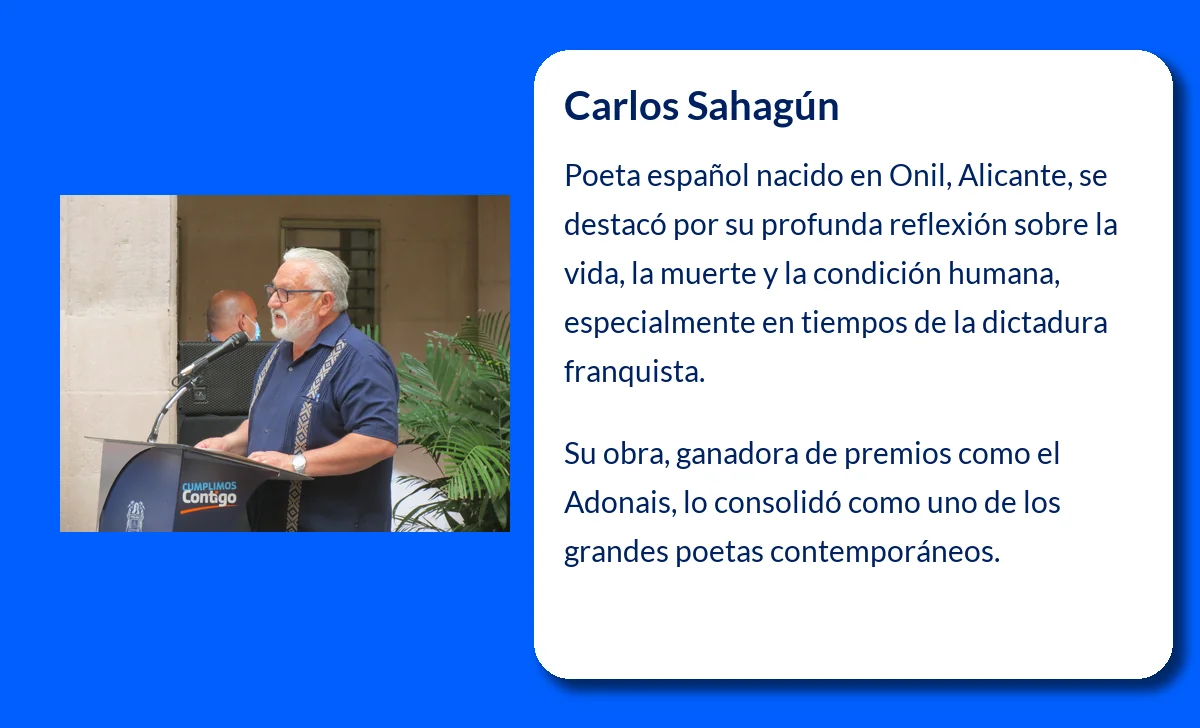 Carlos Sahagún (1938-VVVV). Un poeta comprometido con la literatura española contemporánea
