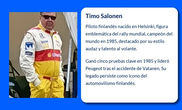 Timo Salonen. El piloto finlandés que conquistó el Mundial de Rally