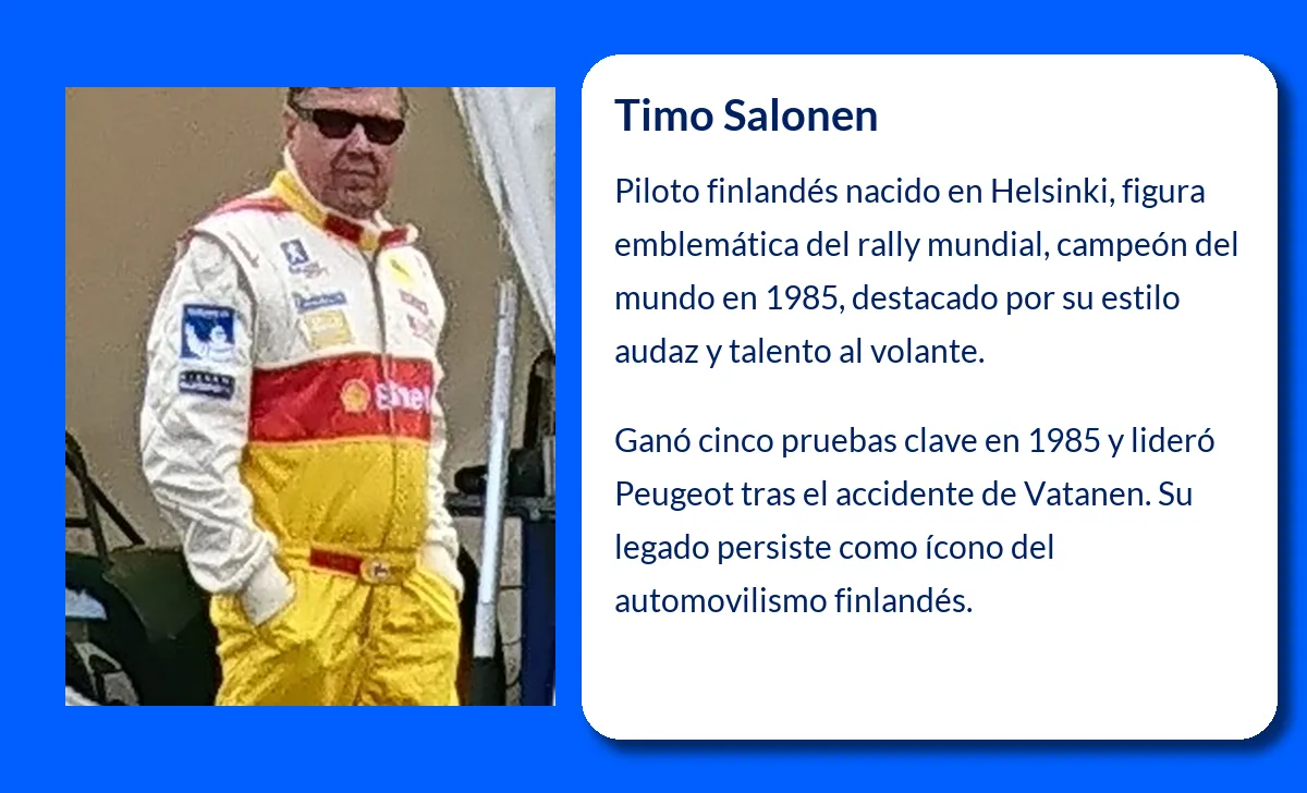 Timo Salonen. El piloto finlandés que conquistó el Mundial de Rally