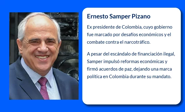 Ernesto Samper Pizano (1950-VVVV): El Presidente de Colombia que Enfrentó la Controversia del Narcotráfico