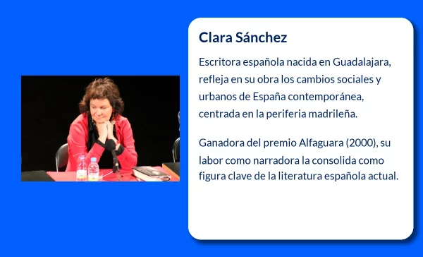 Clara Sánchez (1955-VVVV): La escritora que capturó la vida en la periferia madrileña