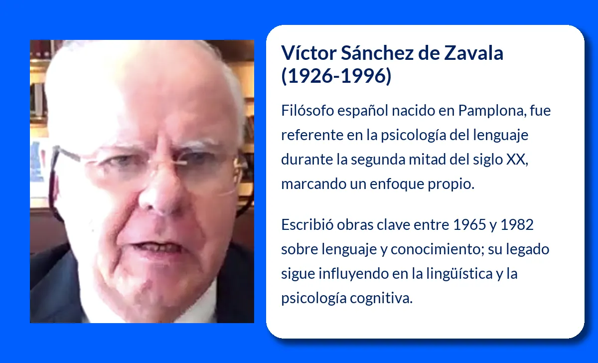 Víctor Sánchez de Zavala. Un filósofo clave en la psicología del lenguaje