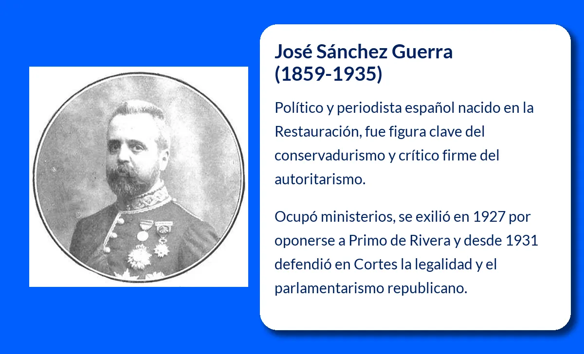 José Sánchez Guerra. El político español que marcó una época de transformaciones