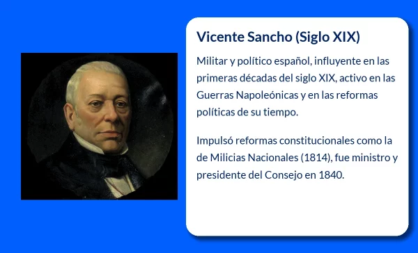 Sancho Vicente (Siglo XIX). El político y militar que dejó una huella en la historia de España