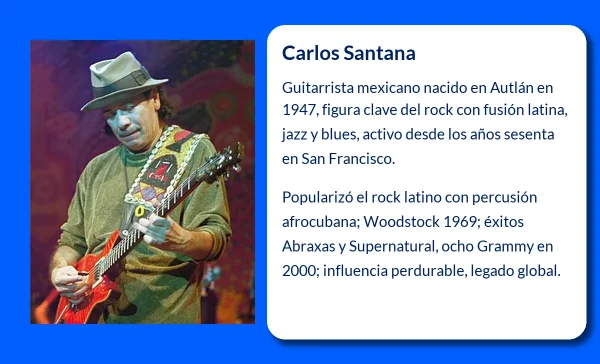 Carlos Santana. El guitarrista mexicano que revolucionó el rock con sabor latino