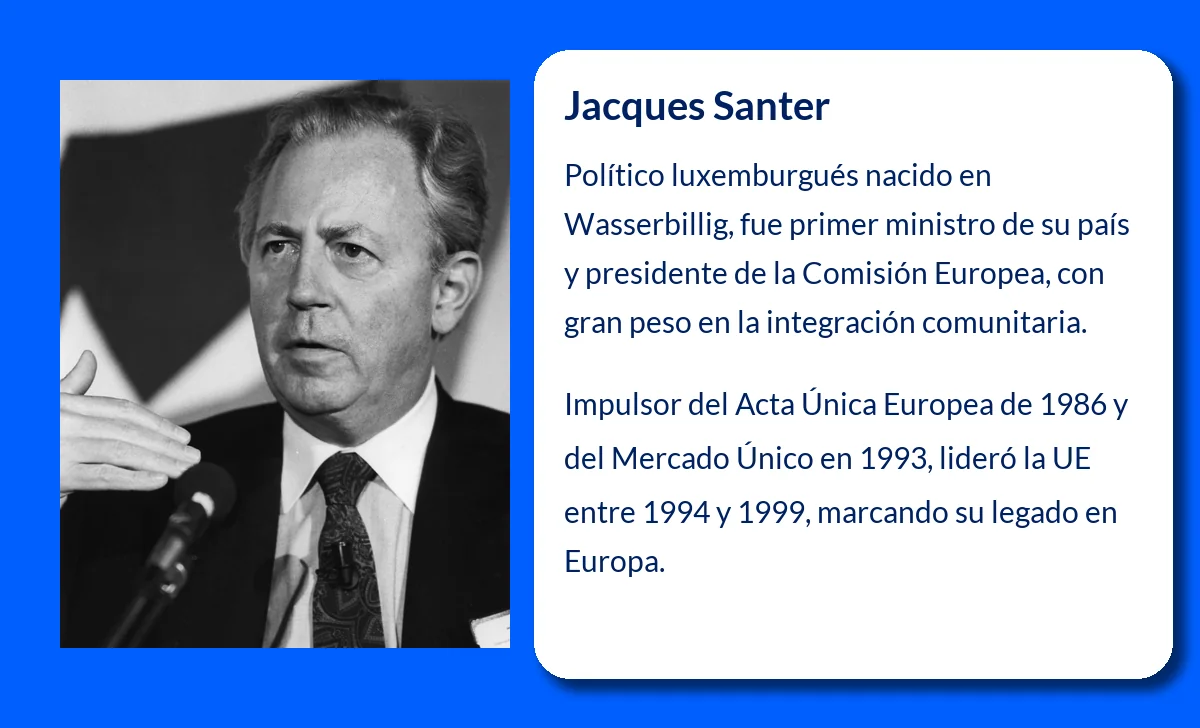 Jacques Santer (1937-VVVV). El estratega luxemburgués que lideró la transición hacia la Europa Unificada