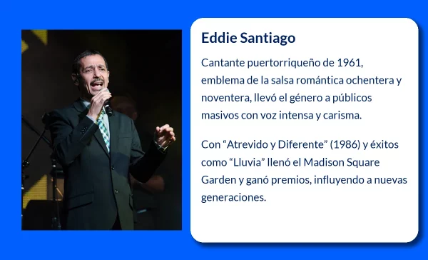 Eddie Santiago (1961-VVVV). El ícono de la salsa romántica que conquistó América Latina