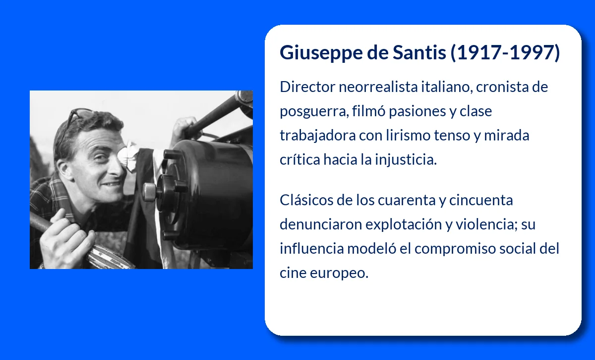 Giuseppe de Santis (1917-1997). El legado de un cineasta italiano que transformó el neorrealismo