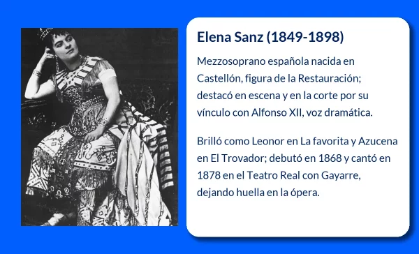 Elena Sanz. La cantante de ópera que cautivó al rey Alfonso XII