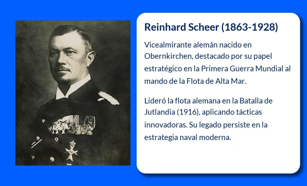 Reinhard Scheer. El Vicealmirante Alemán que Condujo la Flota en la Batalla de Jutlandia