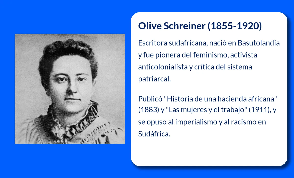 Olive Schreiner. Pionera del feminismo sudafricano y crítica social radical
