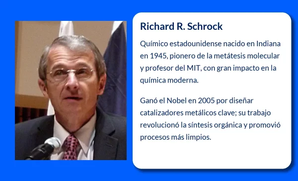 Richard R. Schrock. El Nobel que revolucionó la química con la metátesis molecular