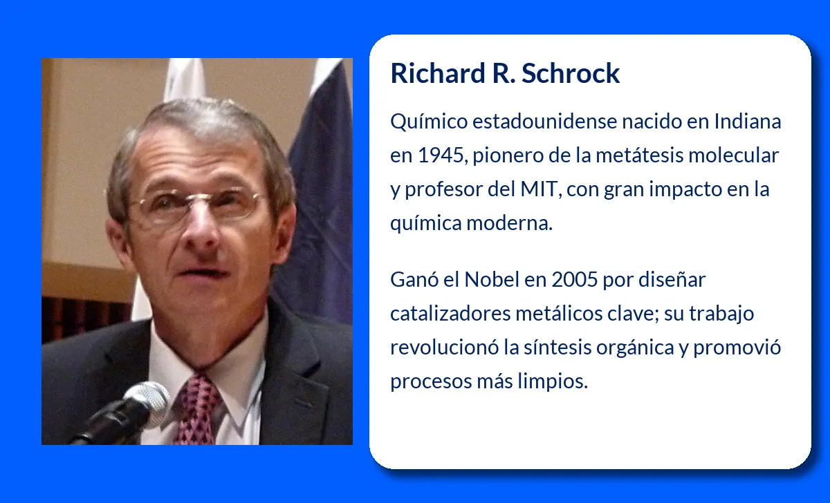 Richard R. Schrock. El Nobel que revolucionó la química con la metátesis molecular