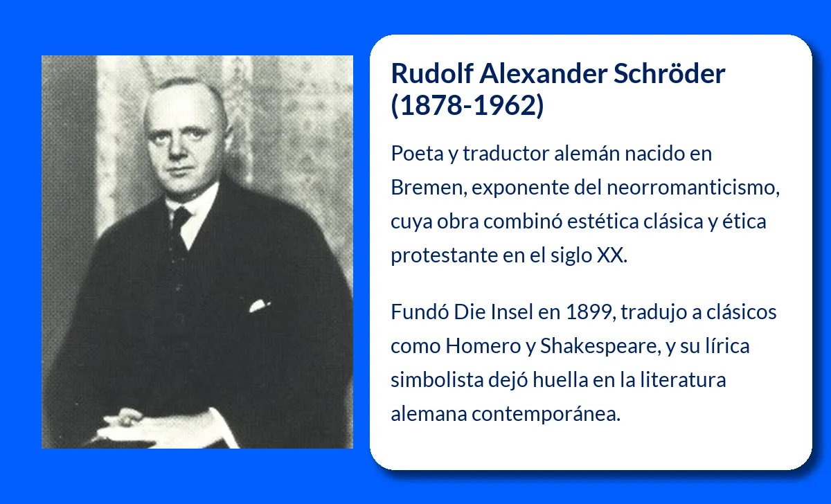 Rudolf Alexander Schröder. El poeta neorromántico que dio voz espiritual a la Alemania del siglo XX