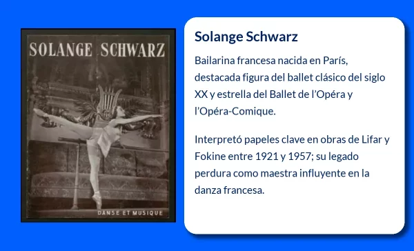 Solange Schwarz. La gran bailarina que brilló en el Ballet de l'Opéra