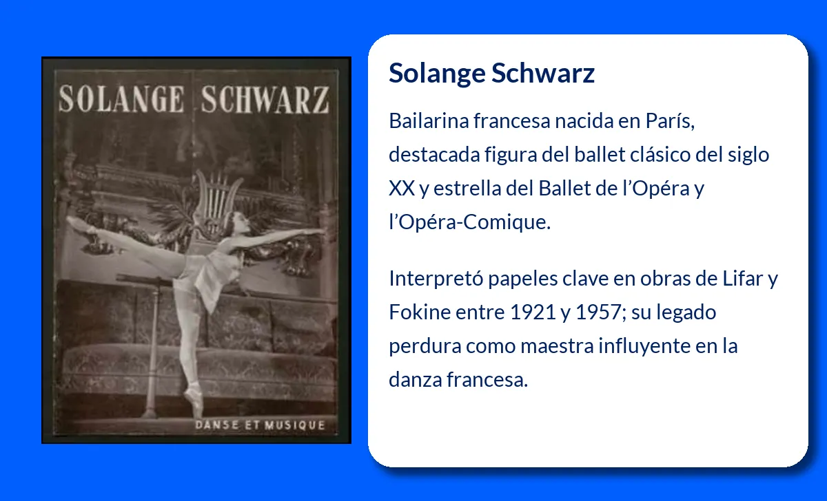 Solange Schwarz. La gran bailarina que brilló en el Ballet de l'Opéra