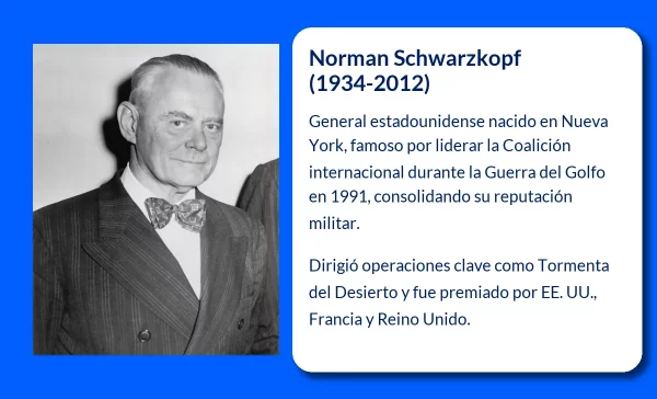 Norman Schwarzkopf: (1934-2012) El general que lideró la Coalición en la Guerra del Golfo