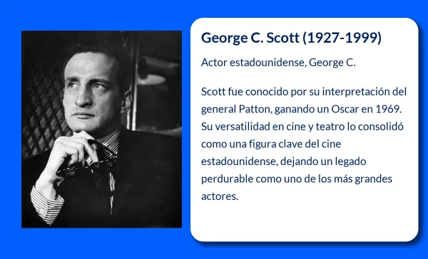 George C. Scott (1927-1999). El actor que dejó huella en el cine y teatro estadounidense