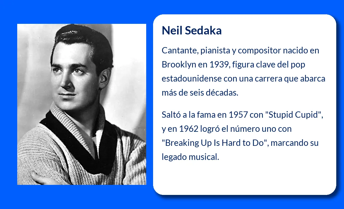 Neil Sedaka. El legado inmortal del pop estadounidense