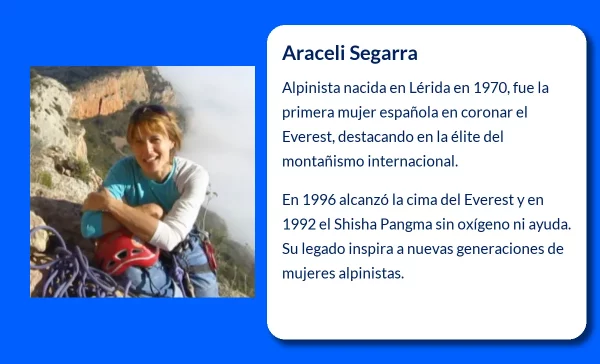 Araceli Segarra. La pionera alpinista española que conquistó el Everest