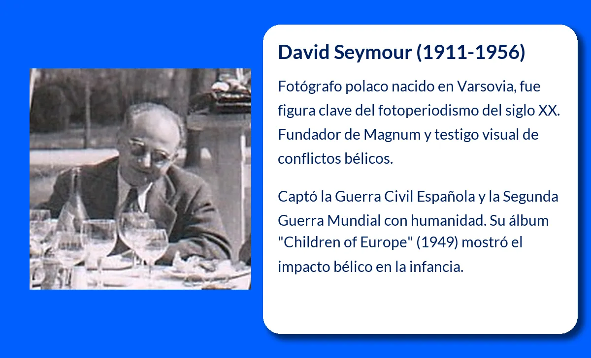 David Seymour. El fotógrafo polaco que capturó la esencia de la guerra y la vida