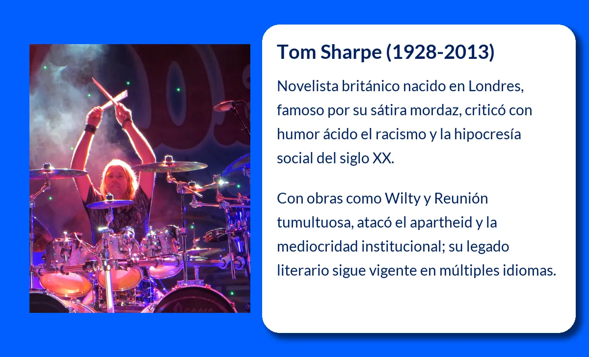 Tom Sharpe. El novelista británico que ridiculizó el racismo y la hipocresía social con humor ácido