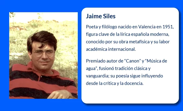 Jaime Siles. El poeta que fusionó la vanguardia y la tradición clásica