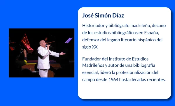 Simón Díaz. El decano de la bibliografía española y custodio del legado literario hispánico