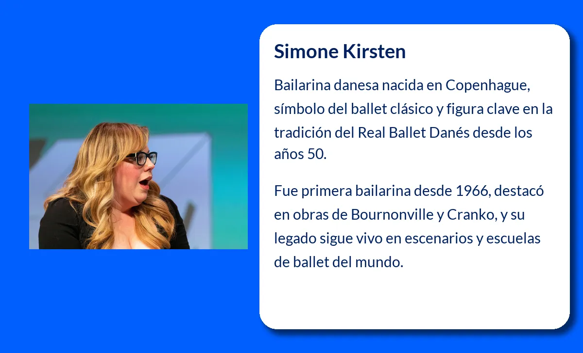 Simone Kirsten. La legendaria bailarina danesa que marcó el ballet mundial
