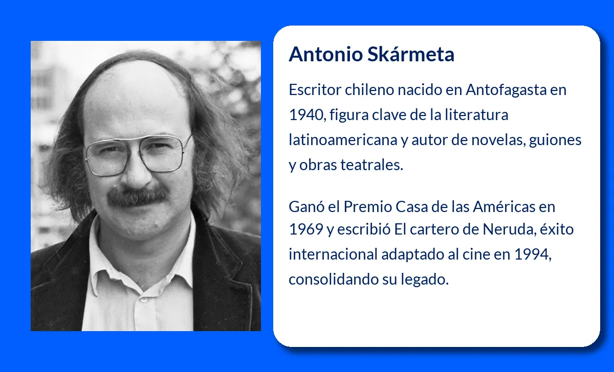 Antonio Skármeta. El escritor chileno cuya narrativa rompió fronteras