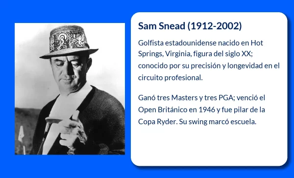 Sam Snead. El Golfista Legendario que Dominó el Circuito Profesional