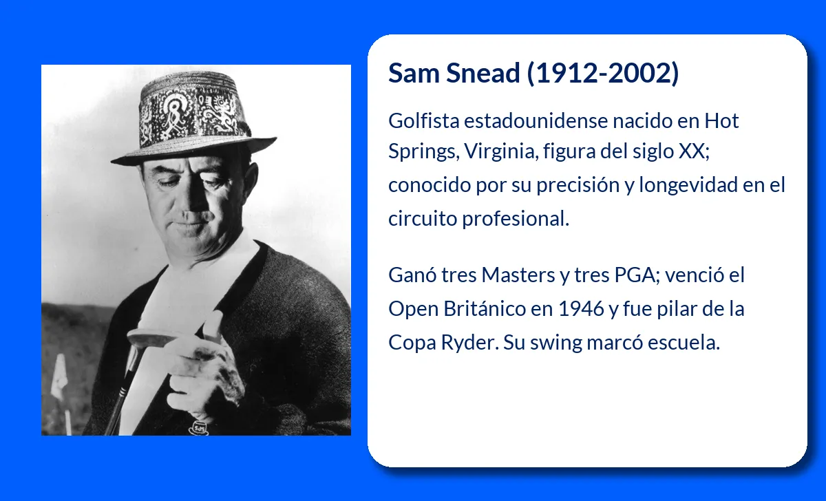 Sam Snead. El Golfista Legendario que Dominó el Circuito Profesional