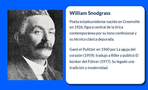 William Snodgrass. El poeta estadounidense que conquistó el Pulitzer con su primera obra
